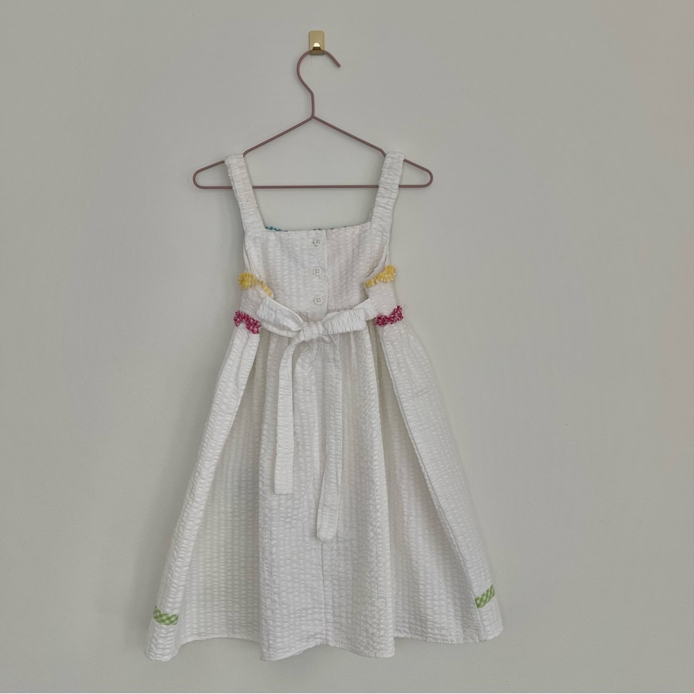 Vintage Seersucker Flower Sundress - Picture 4 of 4
